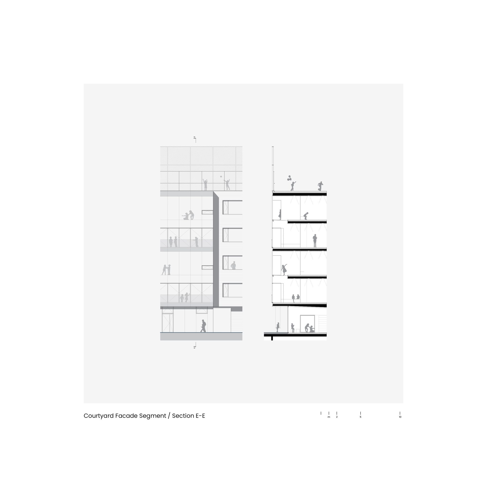 Courtyard Facade Segment – Section E – 2