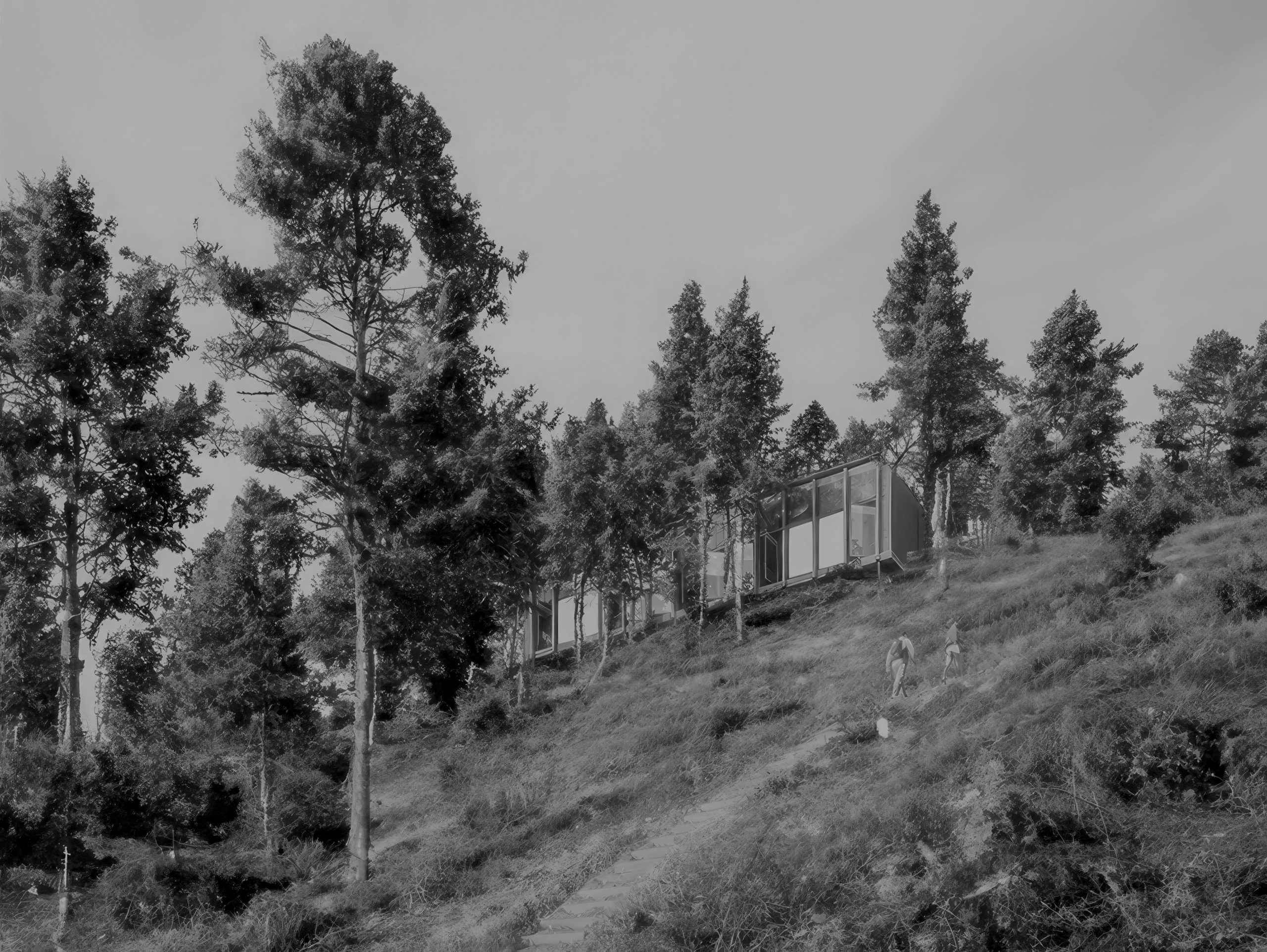 Yoga House on a Cliff